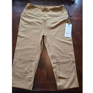 Varley Lets Move Super High 25 Leggings Camel Tan Womens Size L NEW
